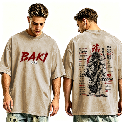 Baki Anime Vintage Oversized T-shirt/Crewneck/Hoodie