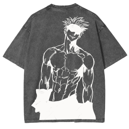 Jujutsu Kaisen Anime Acid Washed Oversize T-shirt