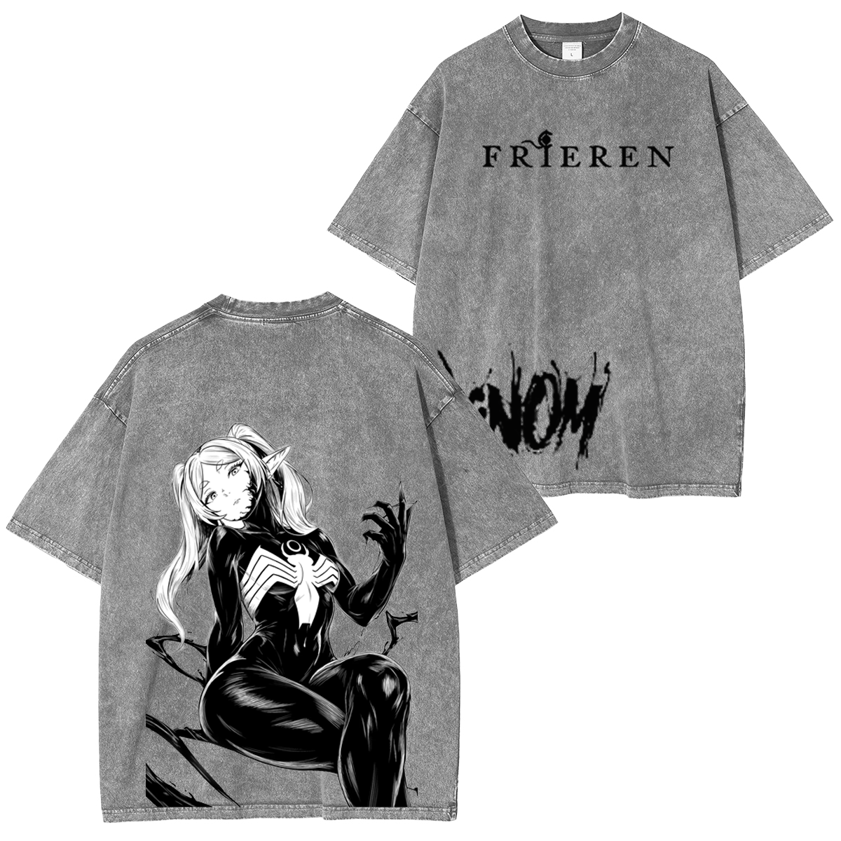 Frieren: Beyond Journey's End Anime Washed T-shirt/Crewneck