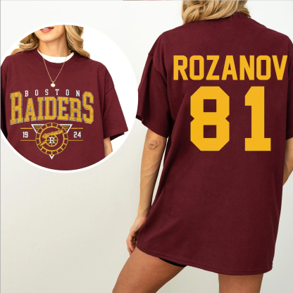 Ilya Rozanov #81 Boston Raiders Comfort Color  Unisex T-shirt/Crewneck/Hoodie