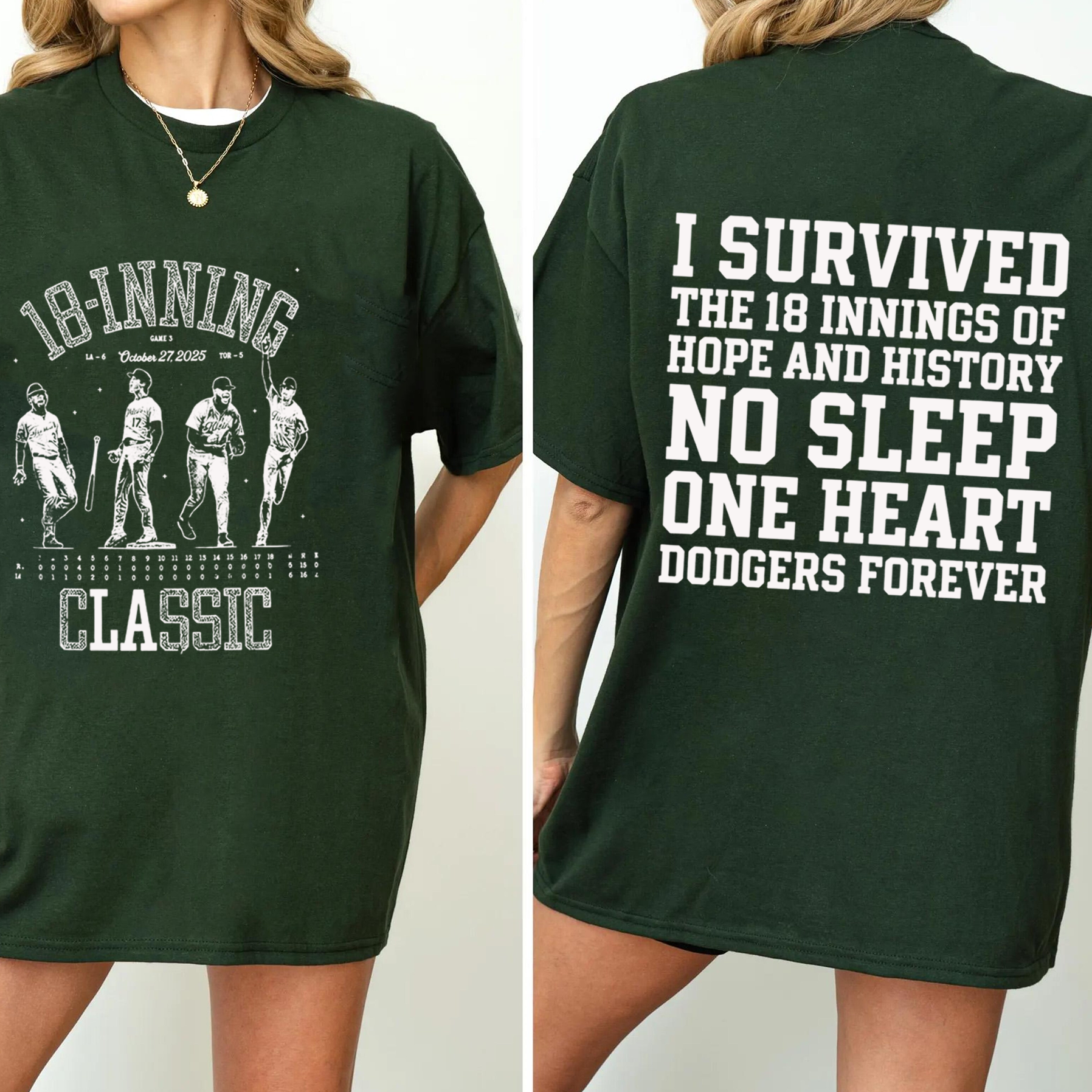 Los Angeles Dodgers 18-Inning Classic Unisex T-shirt/Crewneck/Hoodie
