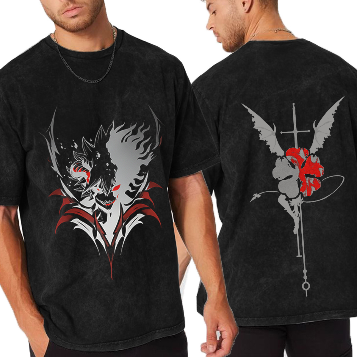 Yami Black Clover Washed T-shirt/Crewneck/Hoodie