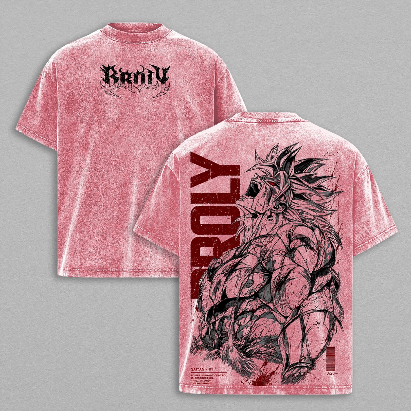 Broly Dragon Ball Vintage  Unisex Washed T-shirt/Crewneck/Hoodie