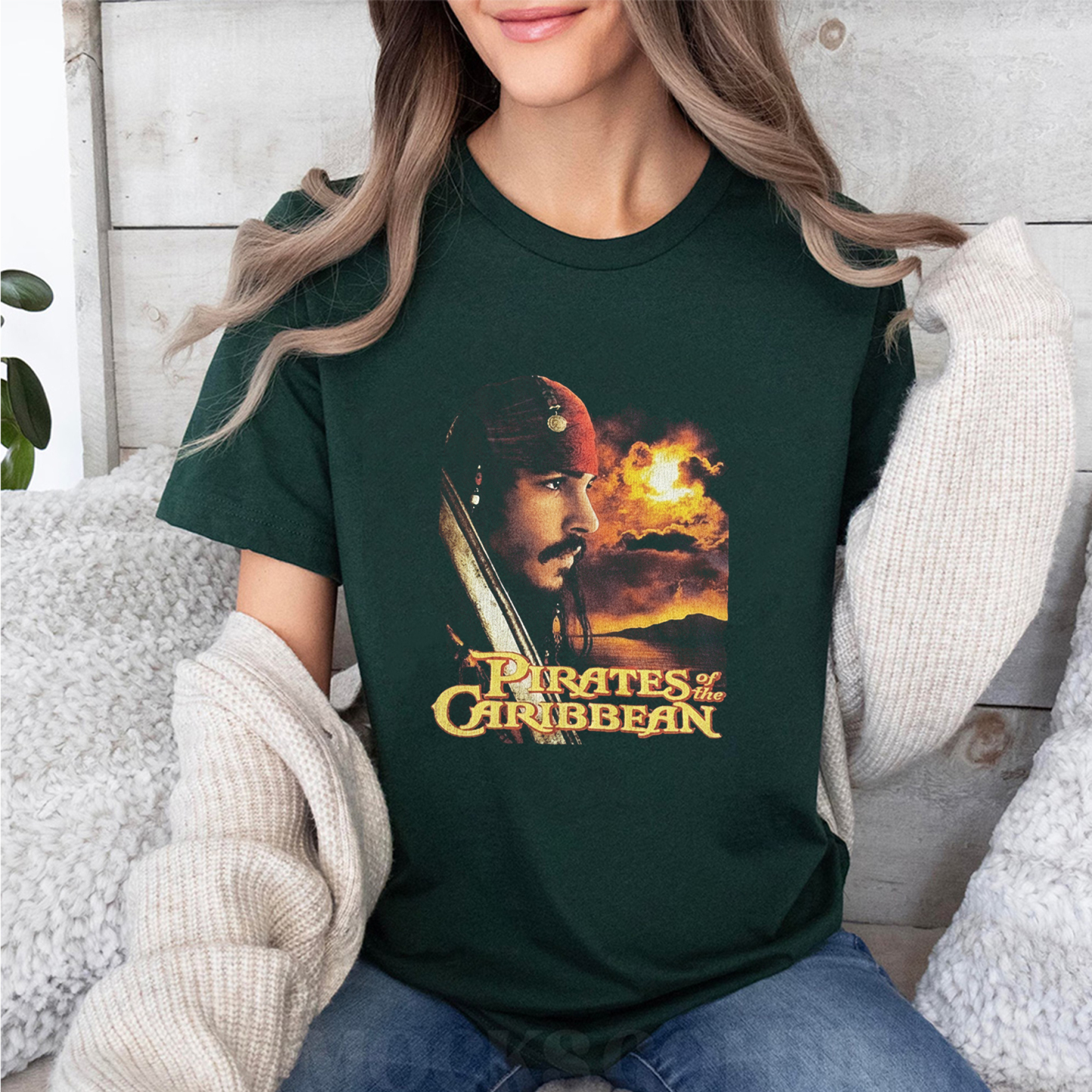 Disney Store Vintage Pirates of the Caribbean Movie T Shirt