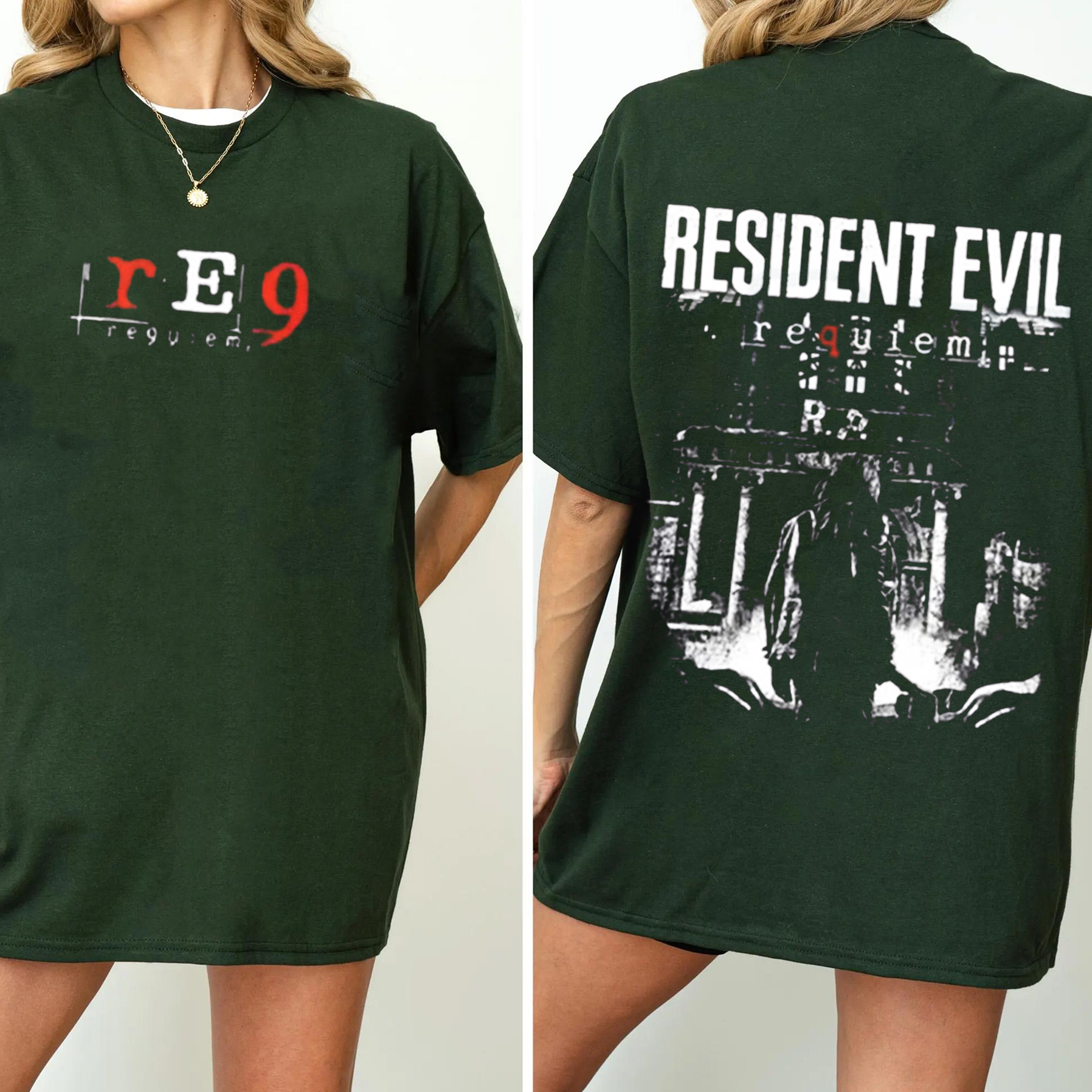Resident Evil Requiem – Vintage Distressed Leon Kennedy Fan Oversized T-shirt/Crewneck/Hoodie