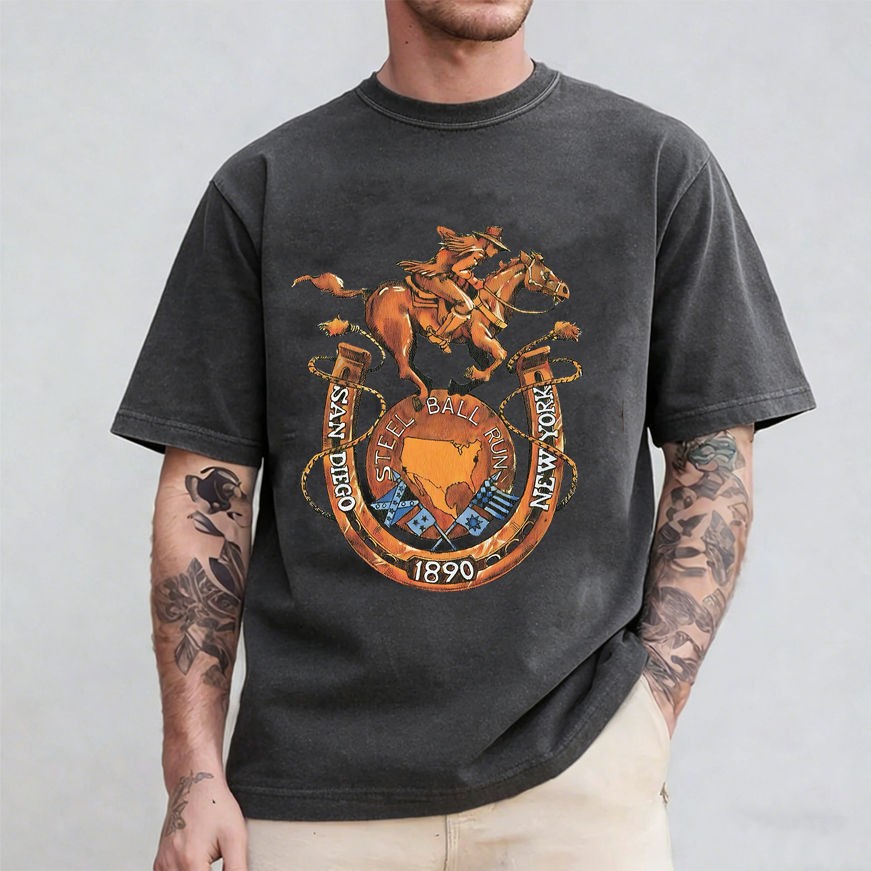 Steel Ball Run - JoJo's Bizarre Oversized T-shirt/Crewneck/Hoodie