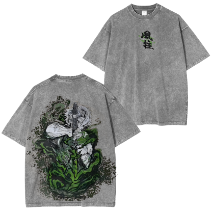Demon Slayer Sanemi Unisex Washed T-Shirt