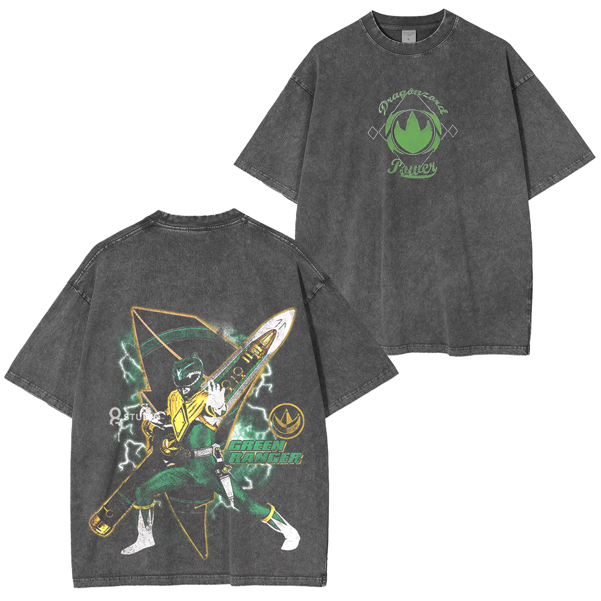 Men'S Green Power Ranger Vintage T Shirt