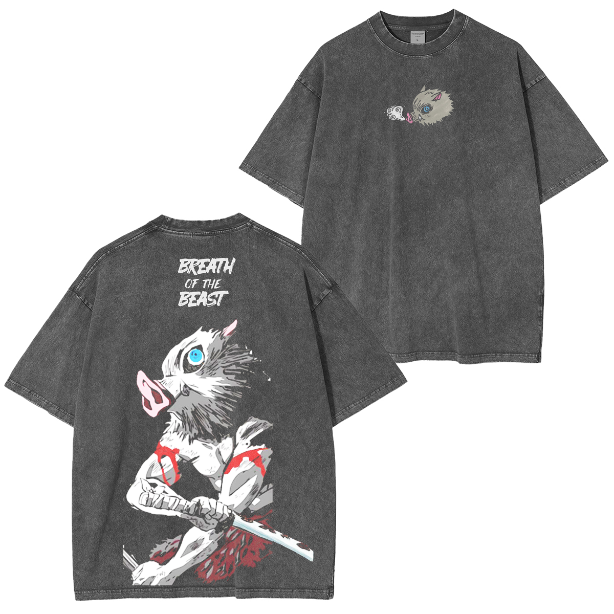 Demon Slayer Inosuke Washed T-Shirt