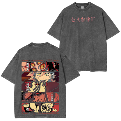 Demon slayer Oversized  Washed  Vintage T-Shirt