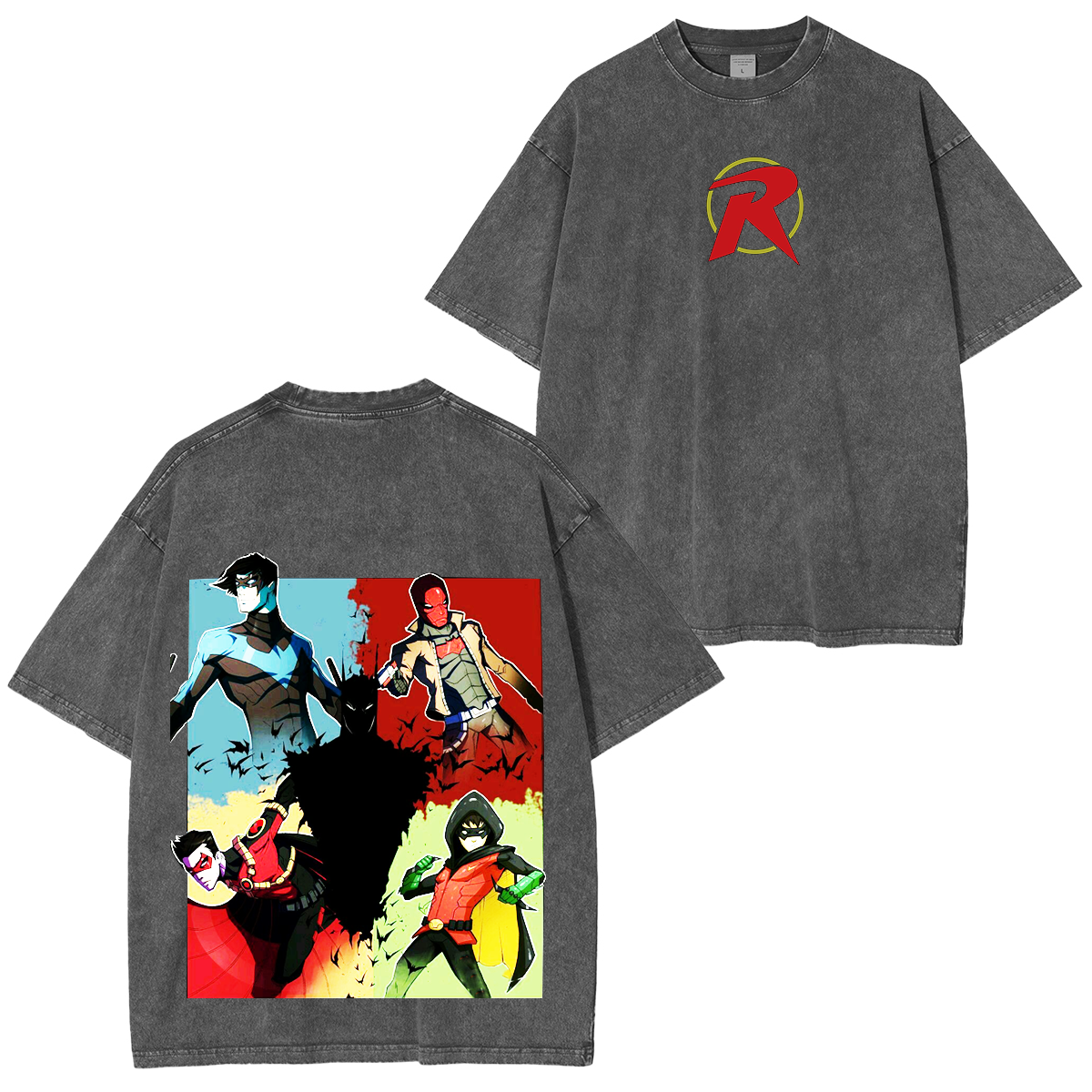 The Justice League Heroes Washed T-Shirt