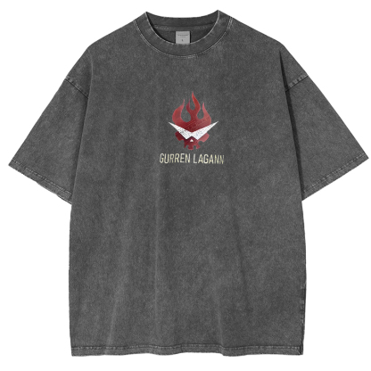 Tengen Toppa Gurren Lagann Anime Washed Unisex T-Shirt