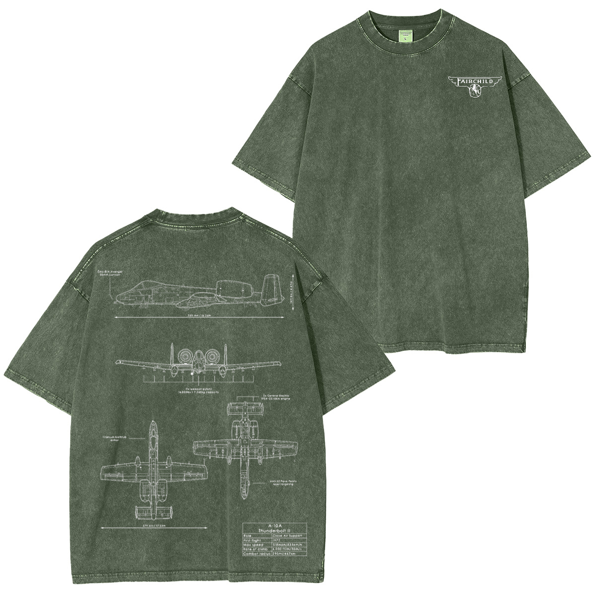 Fairchild-Republic A-10 Thunderbolt II Washed T-shirt/Crewneck/Hoodie