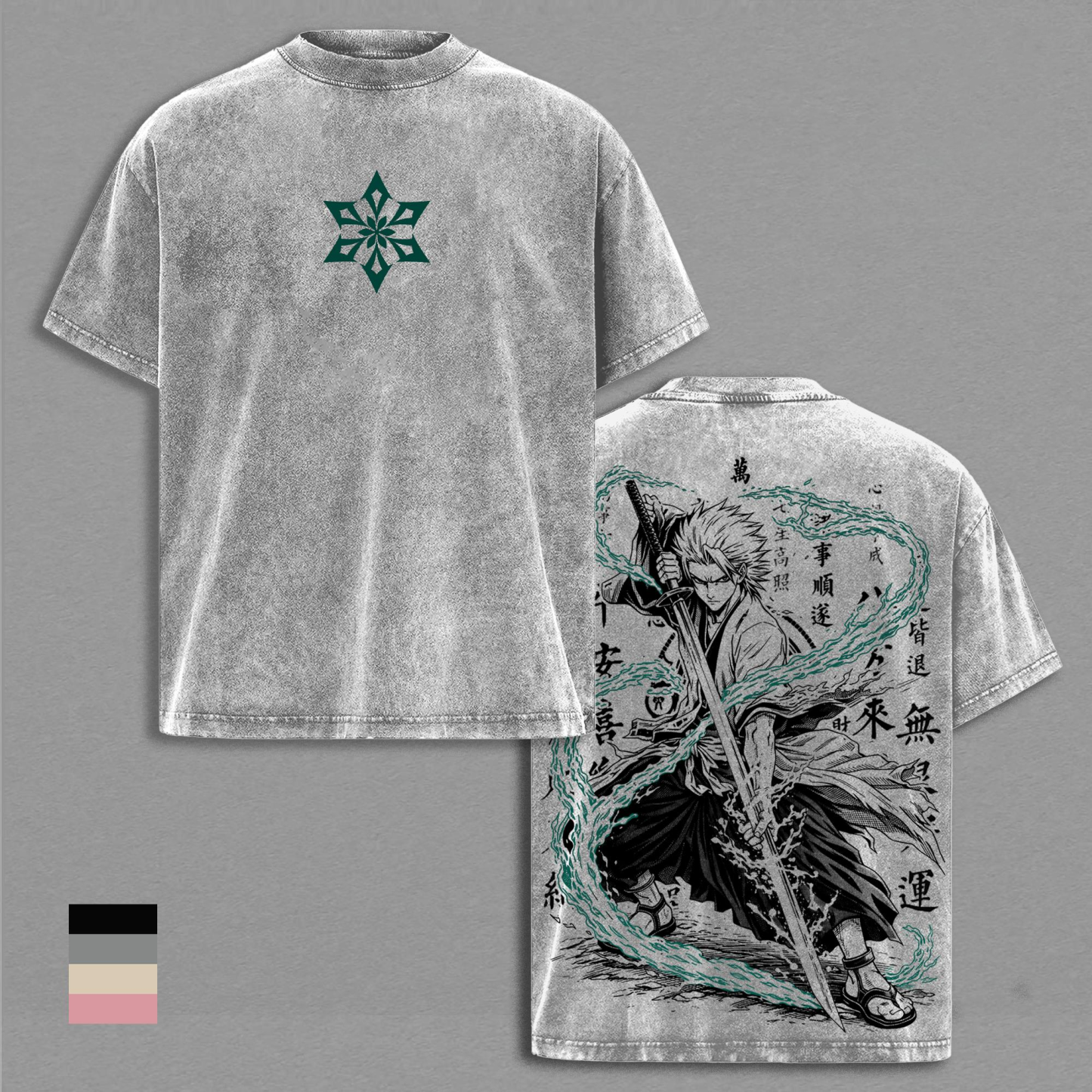Toshiro Hitsugaya Bleach Anime Unisex Washed T-Shirt