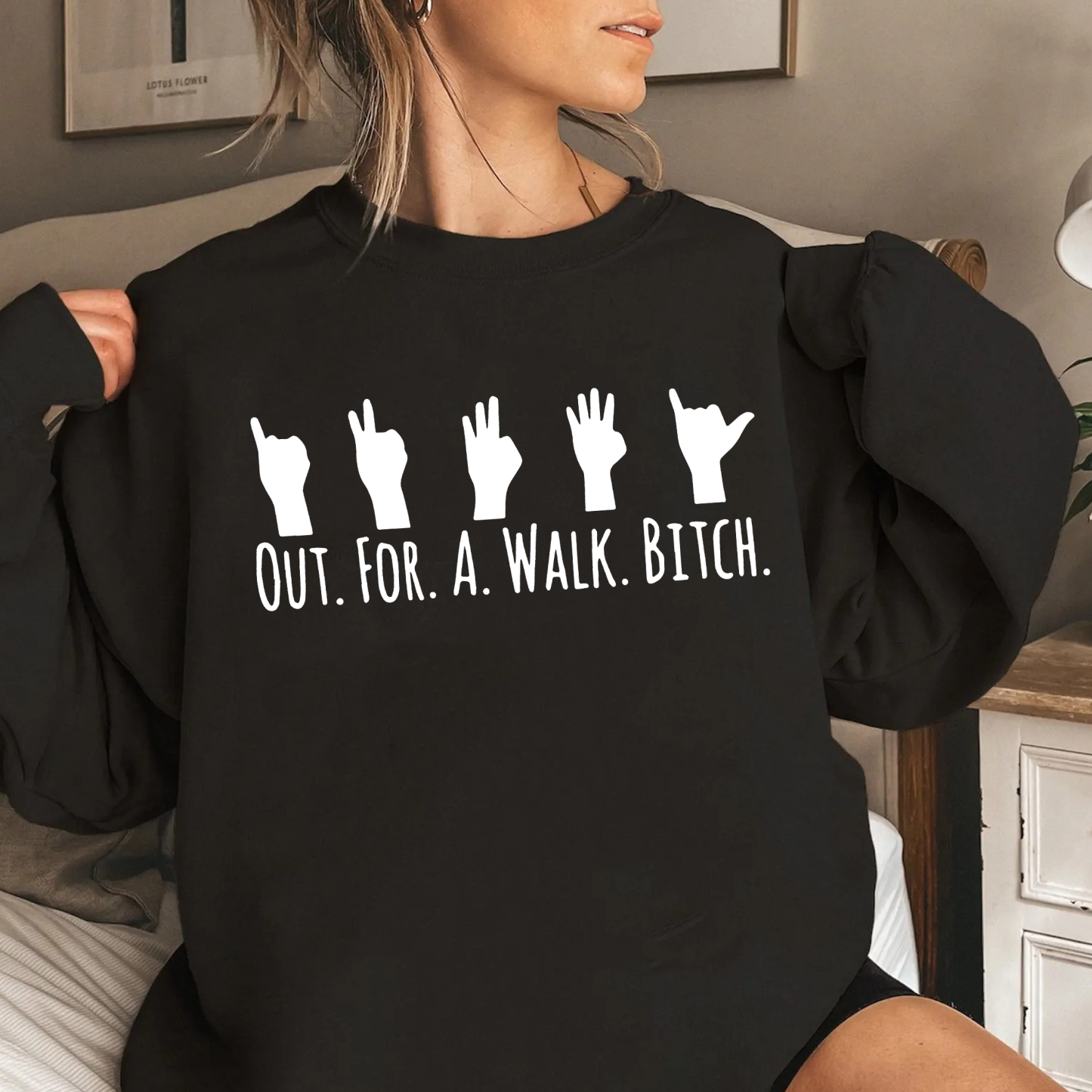 Spike Quote 'Out for a Walk, Bitch' Buffy The Vampire Slayer Unisex T-shirt/Crewneck/Hoodie