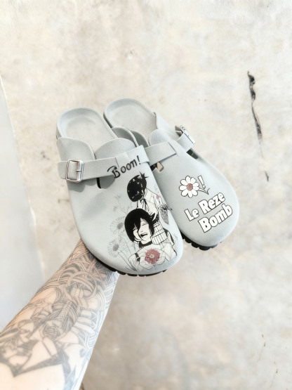 Chainsaw Man Reze Unisex Boston Soft Footbed Suede Leather