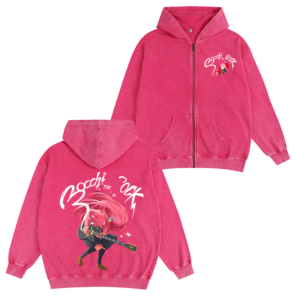 Jujutsu Kaisen Anime Unisex Washed Zip Up Hoodie