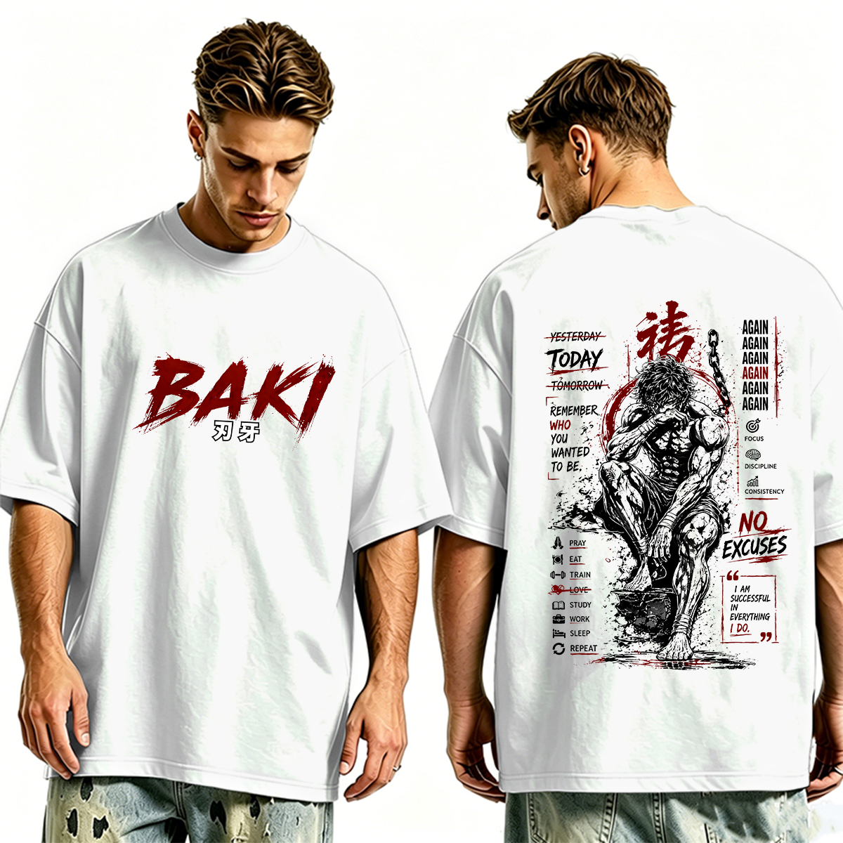 Baki Anime Vintage Oversized T-shirt/Crewneck/Hoodie