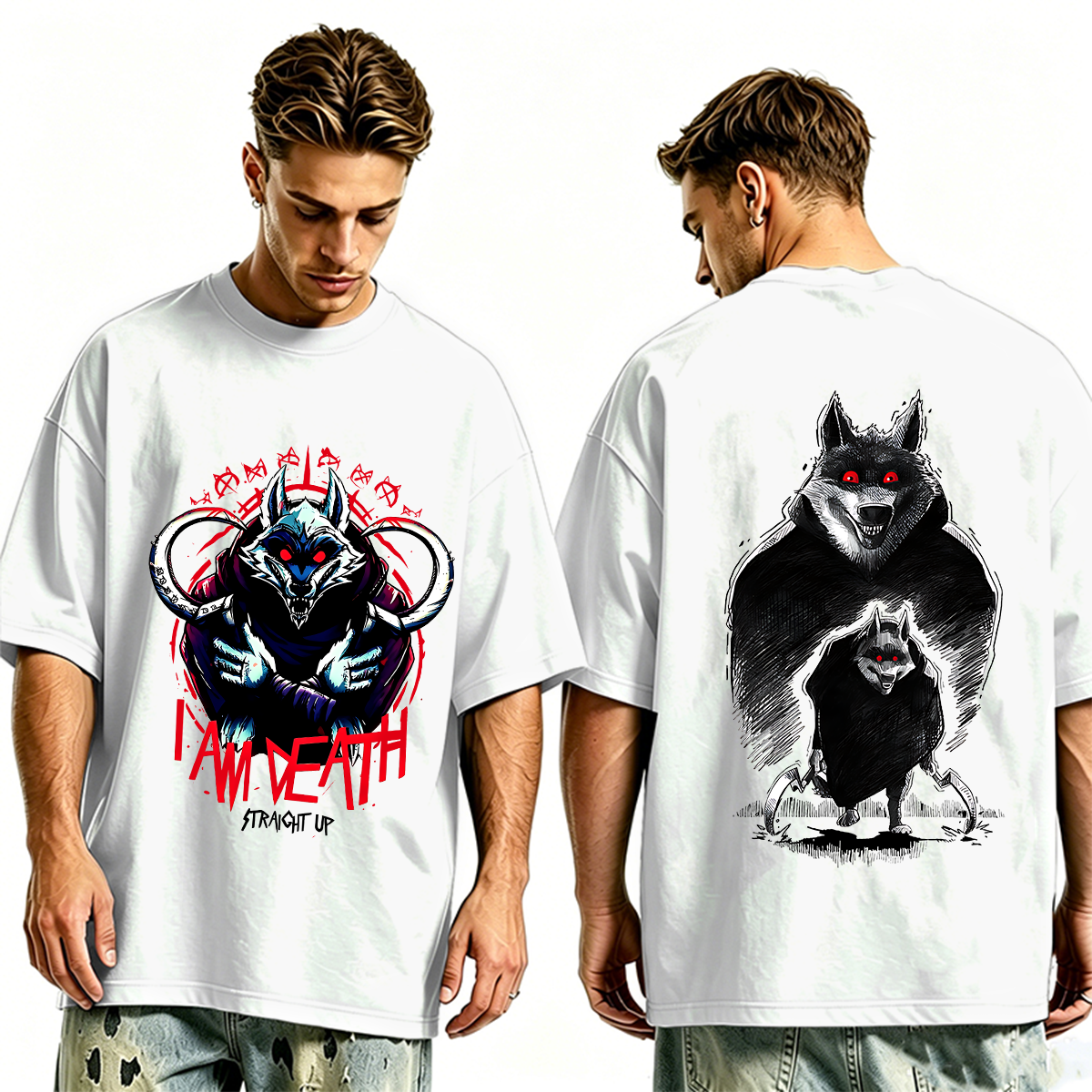 The Wolf Vintage Oversized T-shirt/Crewneck/Hoodie