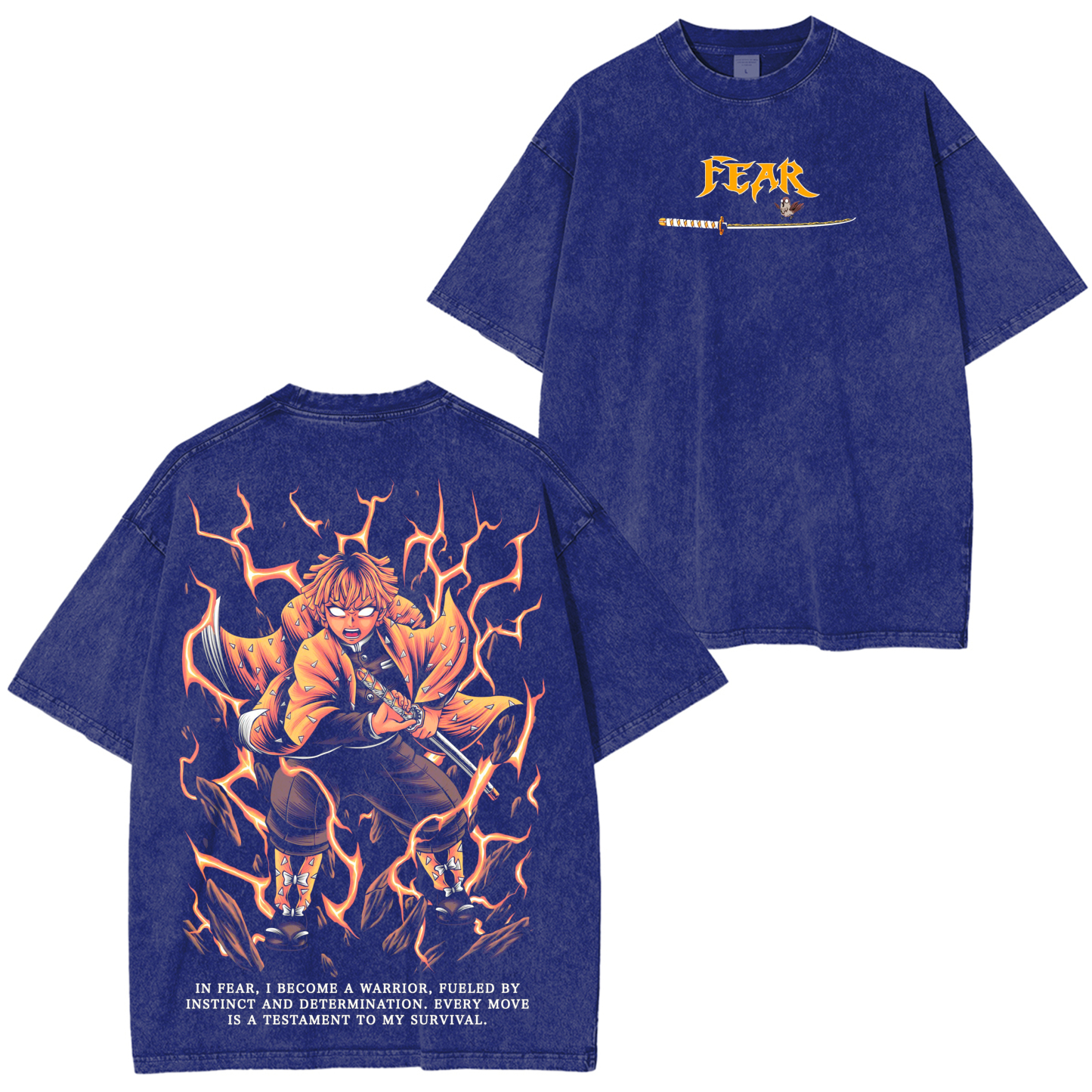 Zenitsu X Fear – Demon Slayer Oversize T-shirt