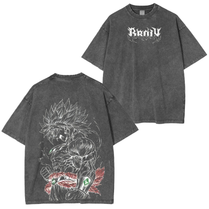 Dragon Ball Broly The Legendary DBZ  Vintage Unisex  Washed T-Shirt
