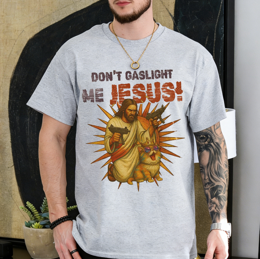 Don't Gaslight Me Jesus, Princess Donut and Mongo,Dungeon Crawler Carl Graphic Oversize Unisex Shirts/Crewneck/Hoodie