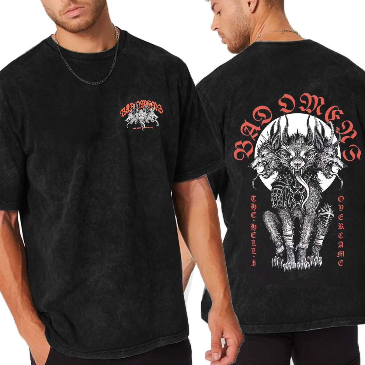 Bad Omens Metalcore Cerberus Unisex Washed T-Shirt