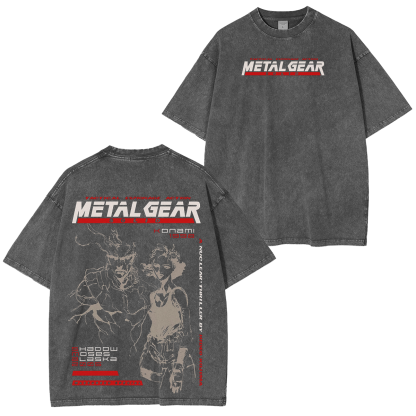 Metal Gear Solid Tactical Espionage Action Vintage Unisex Washed T-Shirt