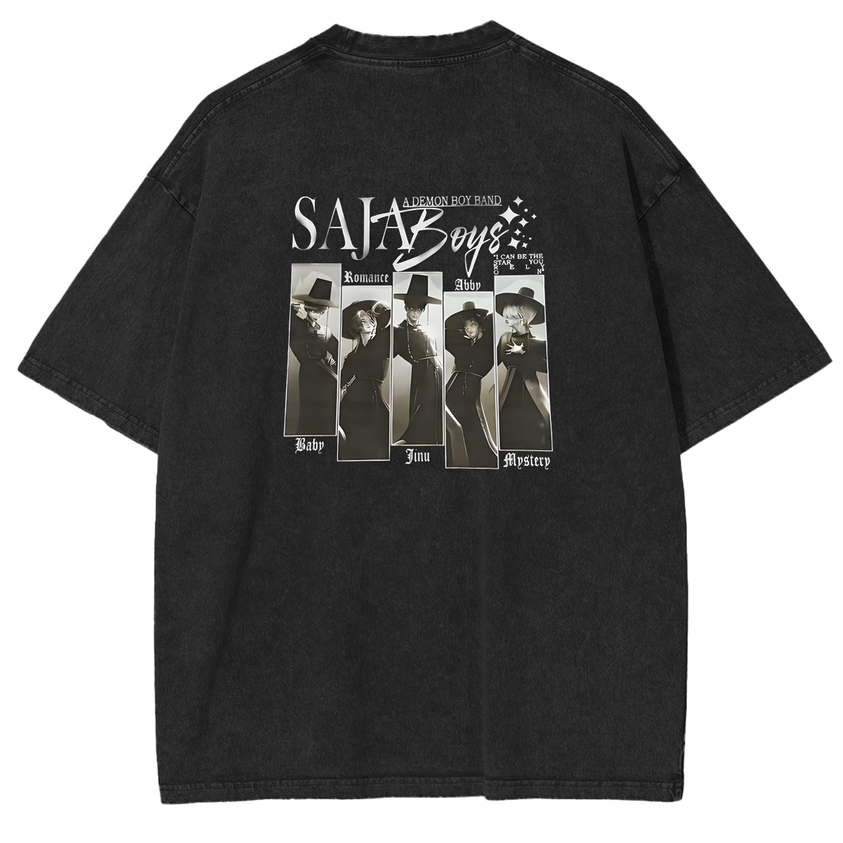 Kpop Demon Hunters Saja Boys Vintage Unisex Washed T-Shirt