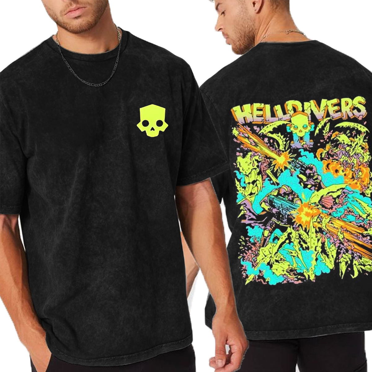 Helldivers 2 Vintage Unisex Washed T-Shirt