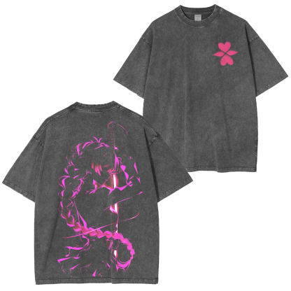 Mitsuri Kanroji-Demon Slayer Unisex Washed T-Shirt