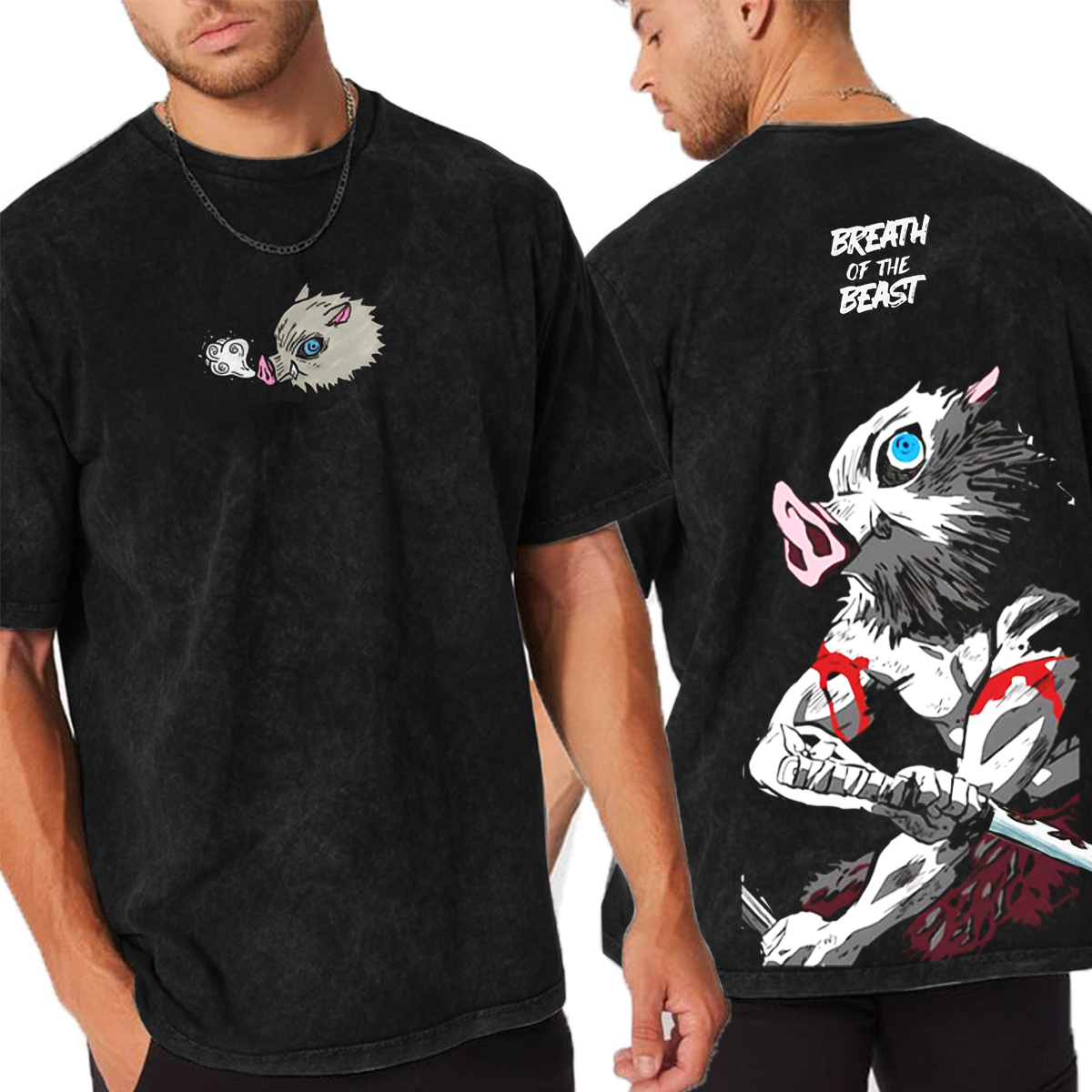 Demon Slayer Inosuke Washed T-Shirt