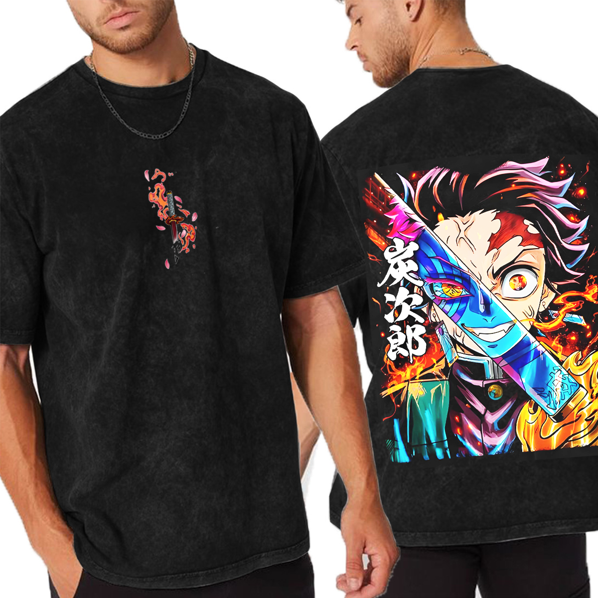 Demon Slayer Anime Unsiex Washed T-Shirt