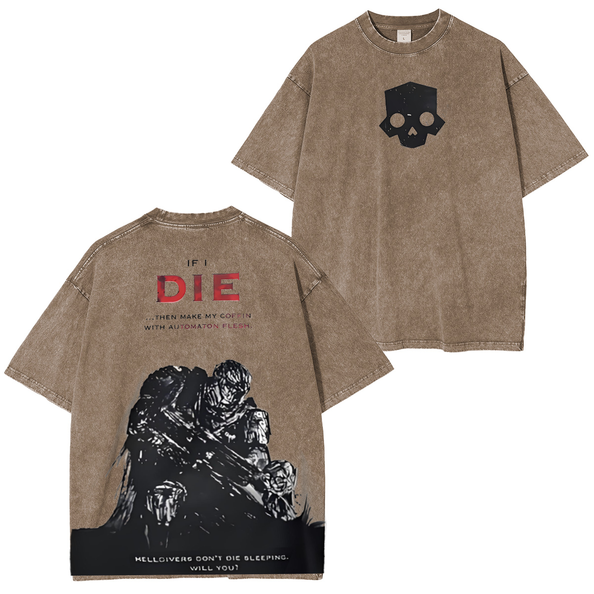 Helldivers Oversized  Washed  Vintage Tee