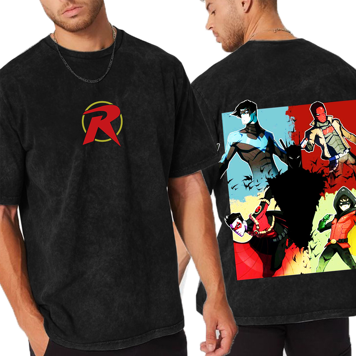 The Justice League Heroes Washed T-Shirt