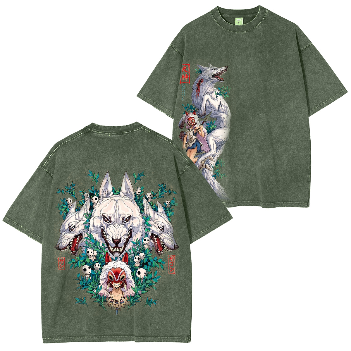 Mononoke Hime Vintage Washed T-shirt/Crewneck/Hoodie