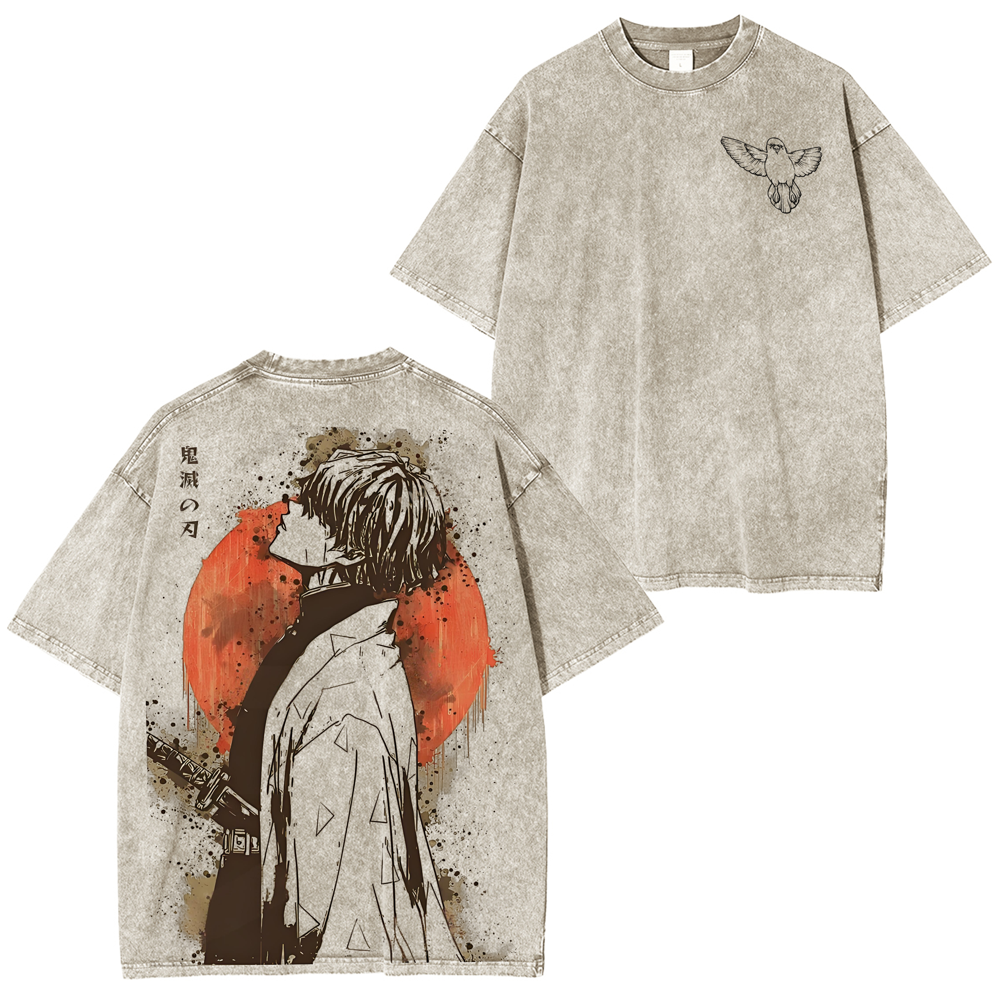 Demon Slayer Kimetsu no Yaiba Anime Washed T-Shirt