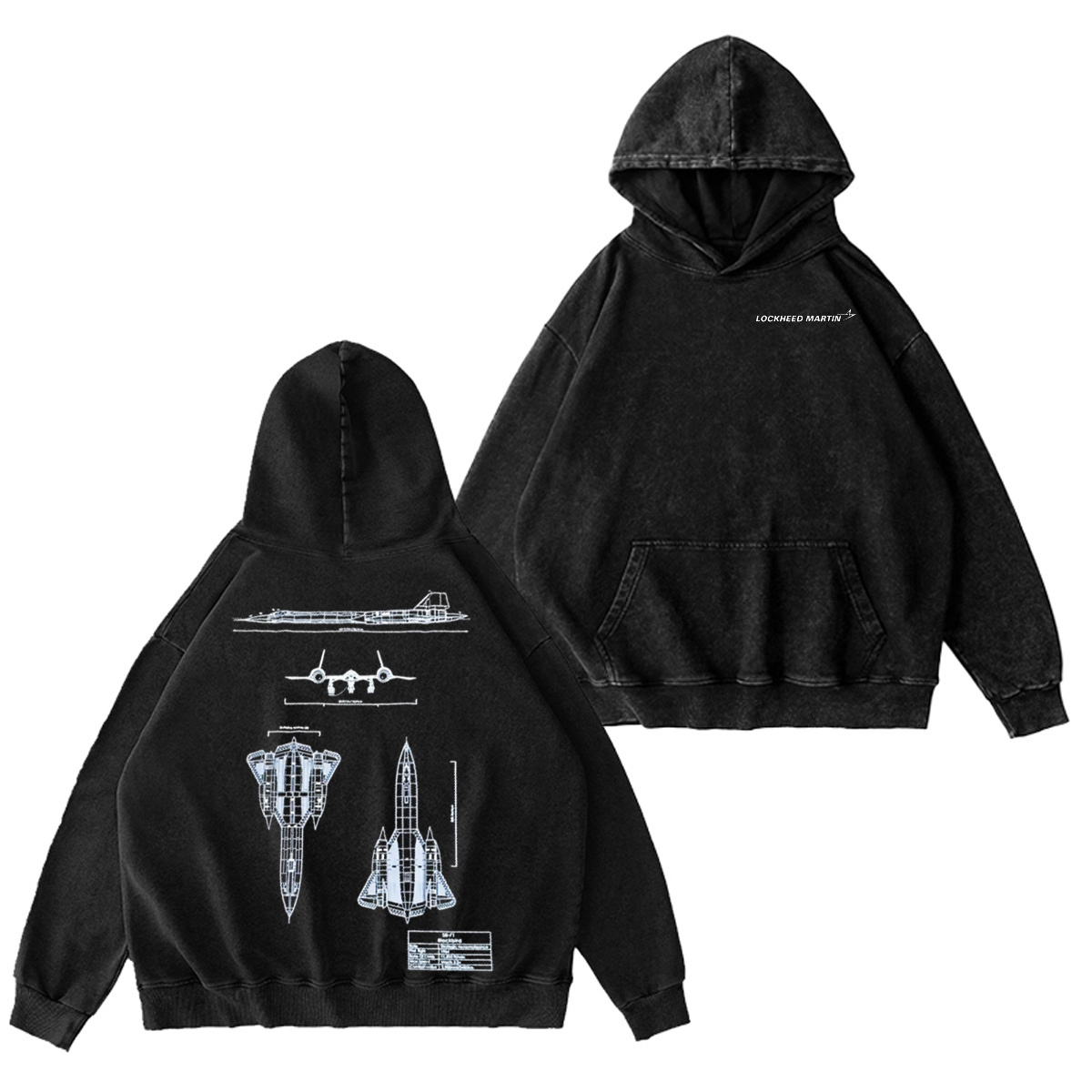 SR-71 Oversized Washed T-shirt/Crewneck/Hoodie