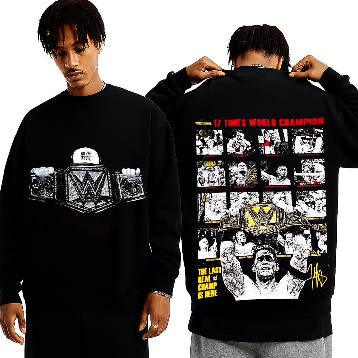 John Cena 17x Champion WWE Legacy Oversized T-shirt/Crewneck/Hoodie