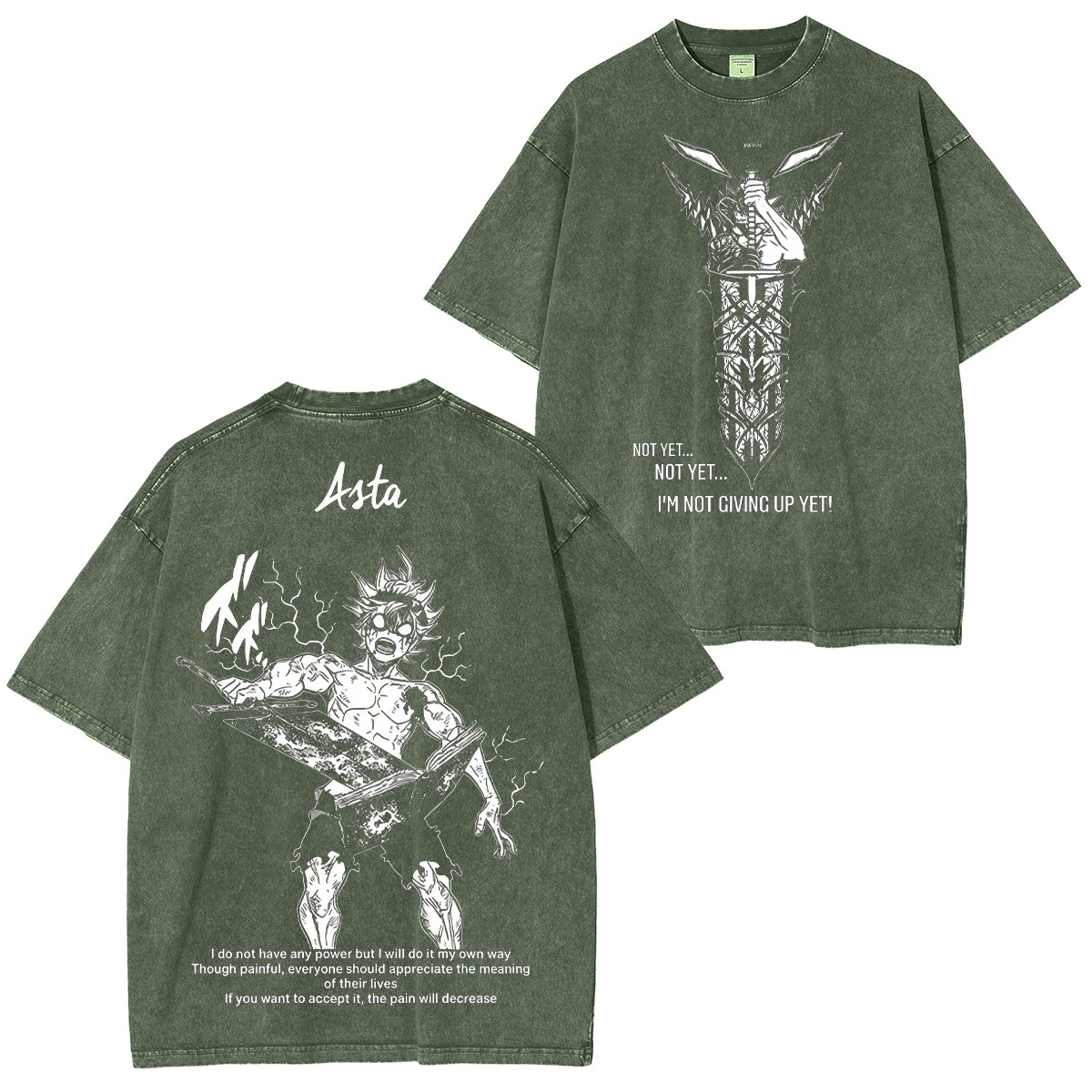 Asta Black Clover Washed T-shirt/Crewneck/Hoodie