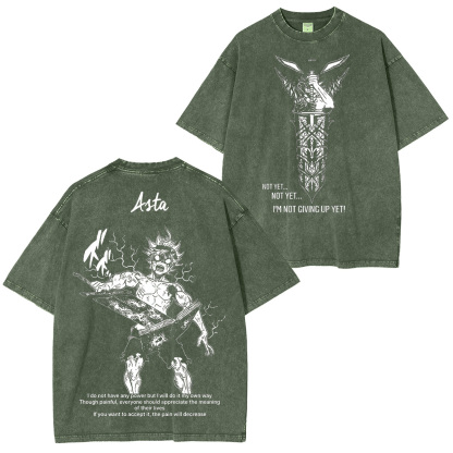 Asta Black Clover Washed T-shirt/Crewneck/Hoodie