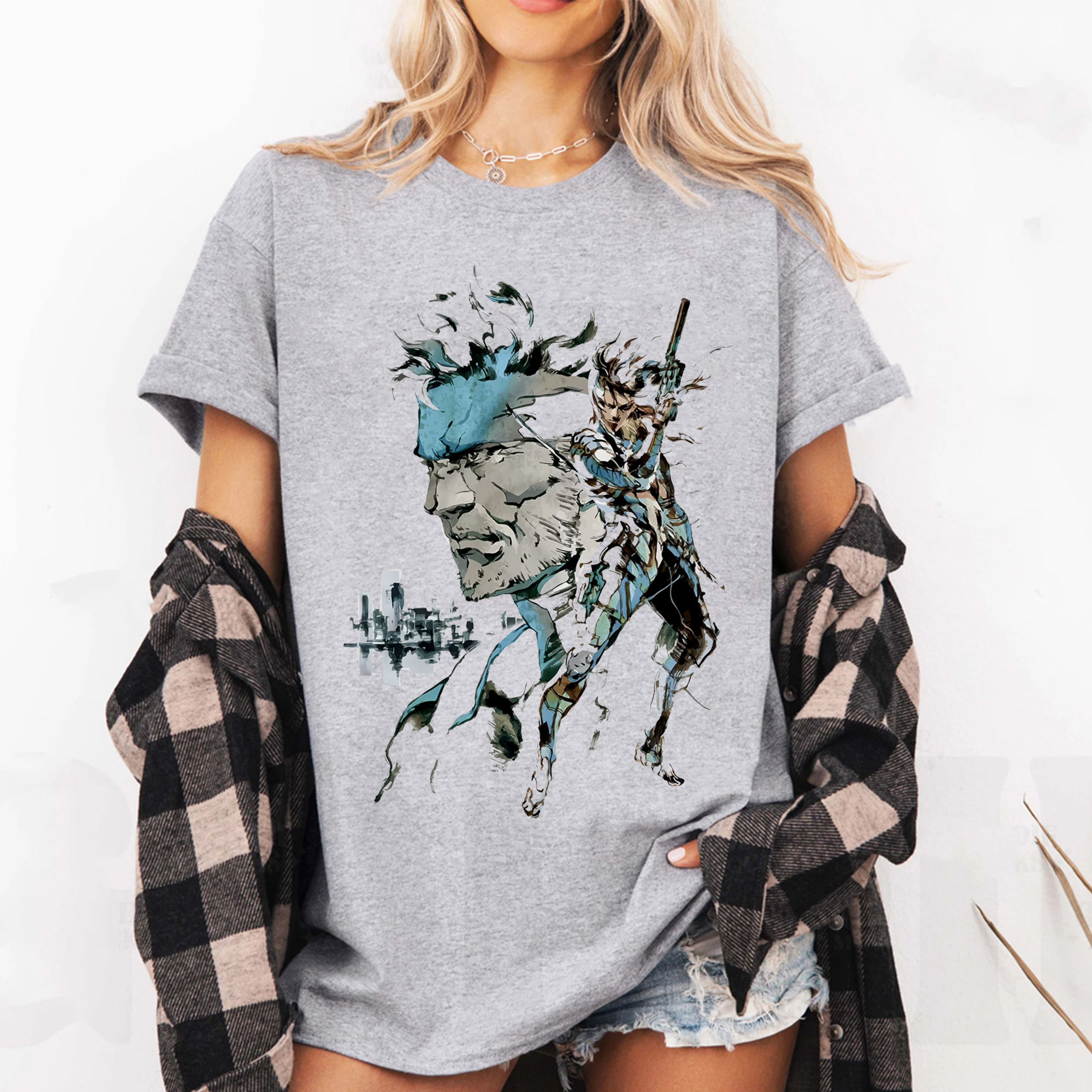 Snake & Raiden MGS Sons Of Liberty Premium Unisex T-shirt