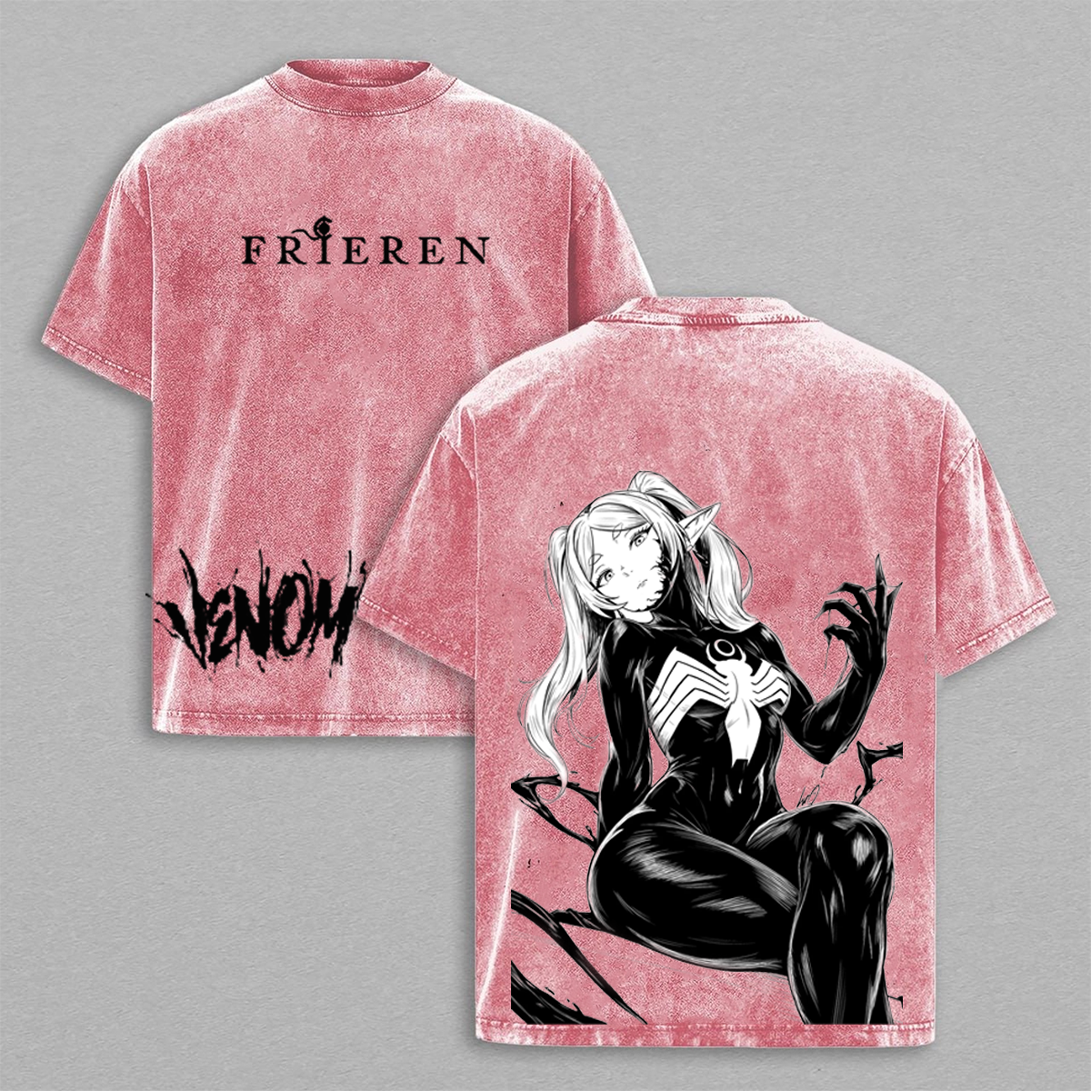 Frieren: Beyond Journey's End Anime Washed T-shirt/Crewneck