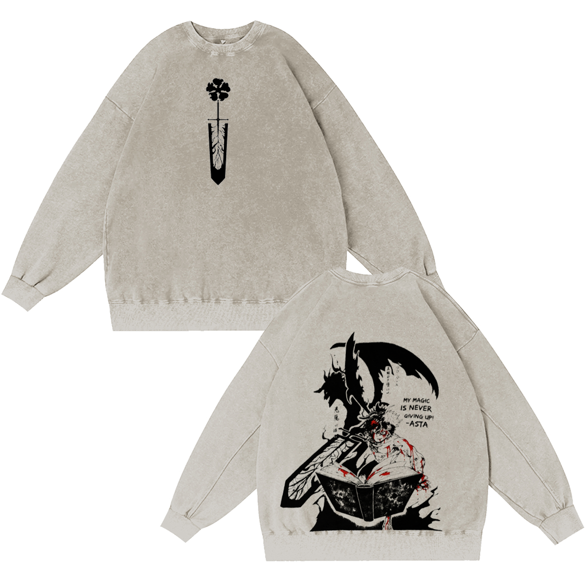Black Clover Washed T-shirt/Crewneck/Hoodie