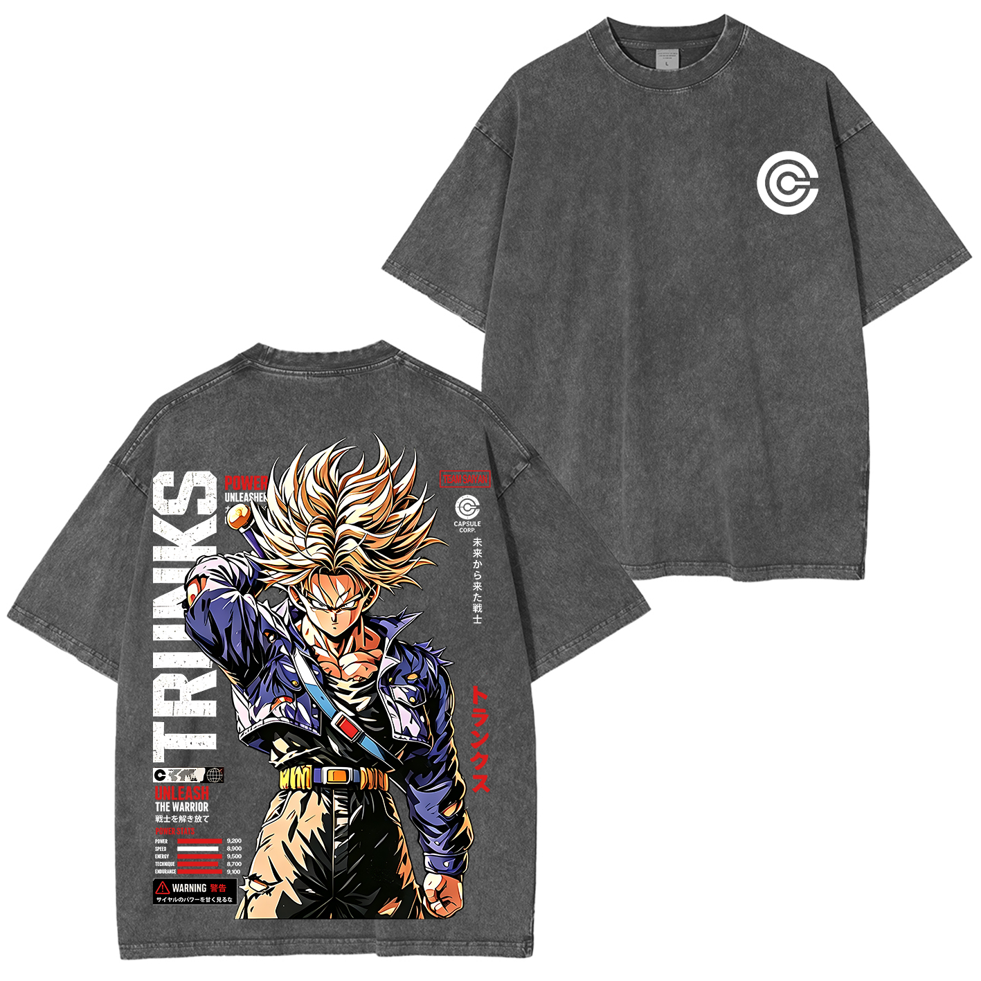 Future Trunks Dragon Ball Vintage Unisex  Washed T-Shirt