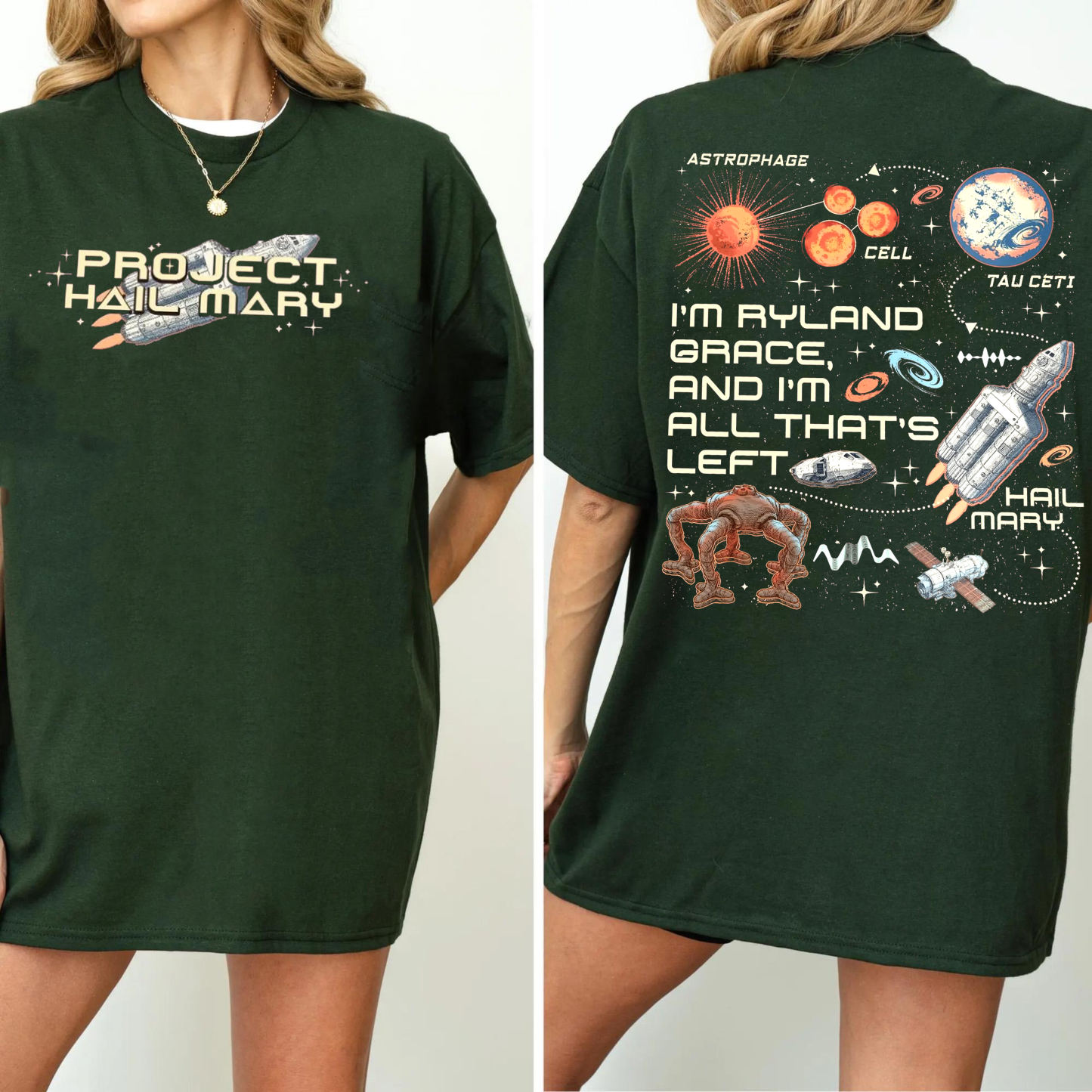 Project Hail Mary,Rocky and Ryland Grace Graphic  Inspired Unisex T-shirt/Crewneck/Hoodie