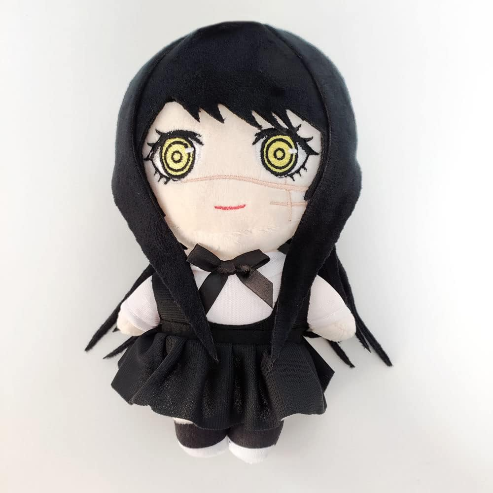 JCvCX Black Hair Girl with Dual Ponytail Plush Toy Anime Figure Stuffed Plushies Soft Doll Pillow