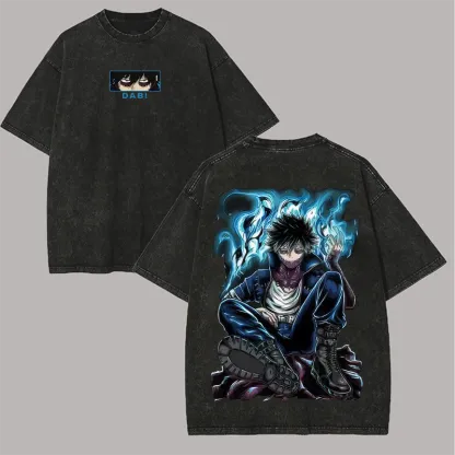 Dabi Printed Unisex Washed T-Shirt