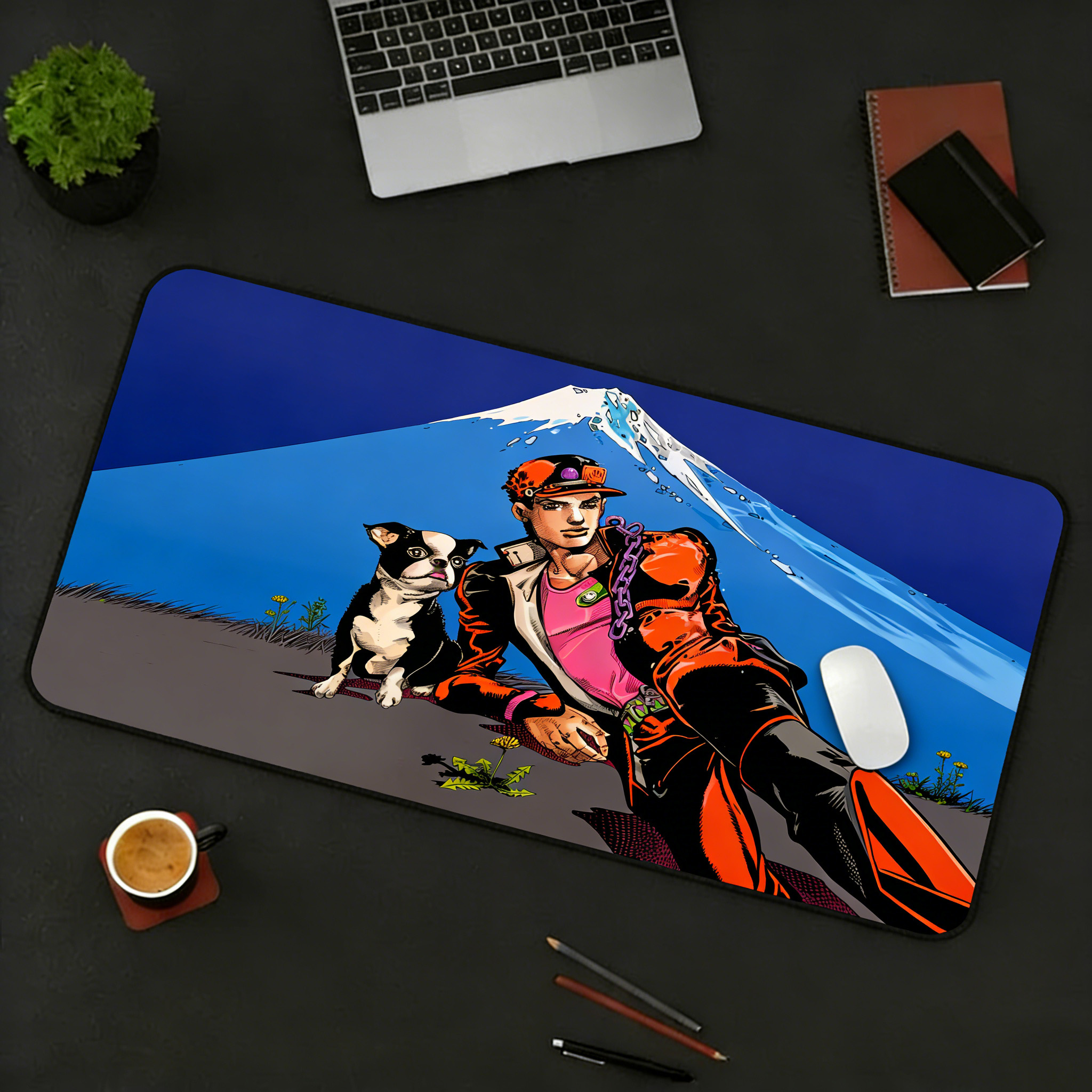 Jojo's Bizzare Adventure Jotaro & Iggy Part 3 Mouse Pad