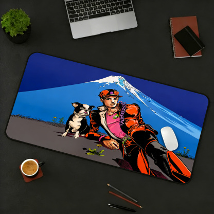 Jojo's Bizzare Adventure Jotaro & Iggy Part 3 Mouse Pad